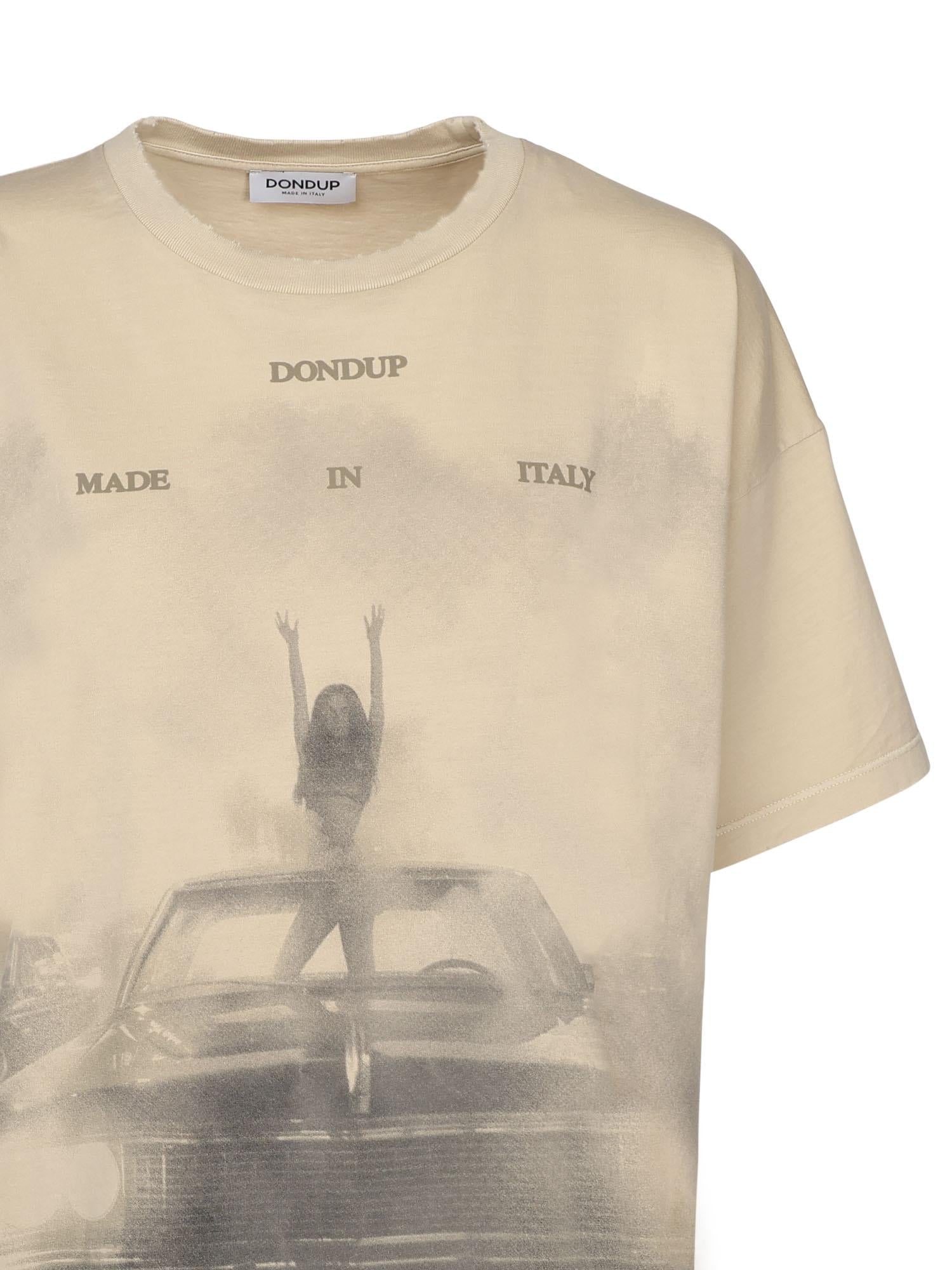 T-shirt con stampa<BR/> DS034 JF0350DLP2010 DONDUP 