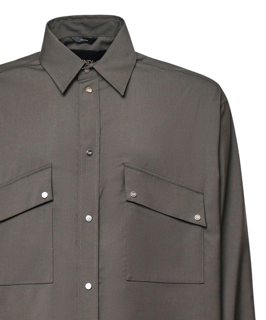 Camicia over in lana FW1319 ASCHF03NT FENDI 