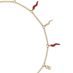 Collana con logo e charms cornetto WNQ6C2 W1111ZOO00 DOLCE & GABBANA 