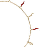 Collana con logo e charms cornetto WNQ6C2 W1111ZOO00 DOLCE & GABBANA 