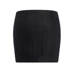 Minigonna in gessato lana e viscosa G647 EFE166D999 DONDUP 