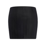 Minigonna in gessato lana e viscosa G647 EFE166D999 DONDUP 