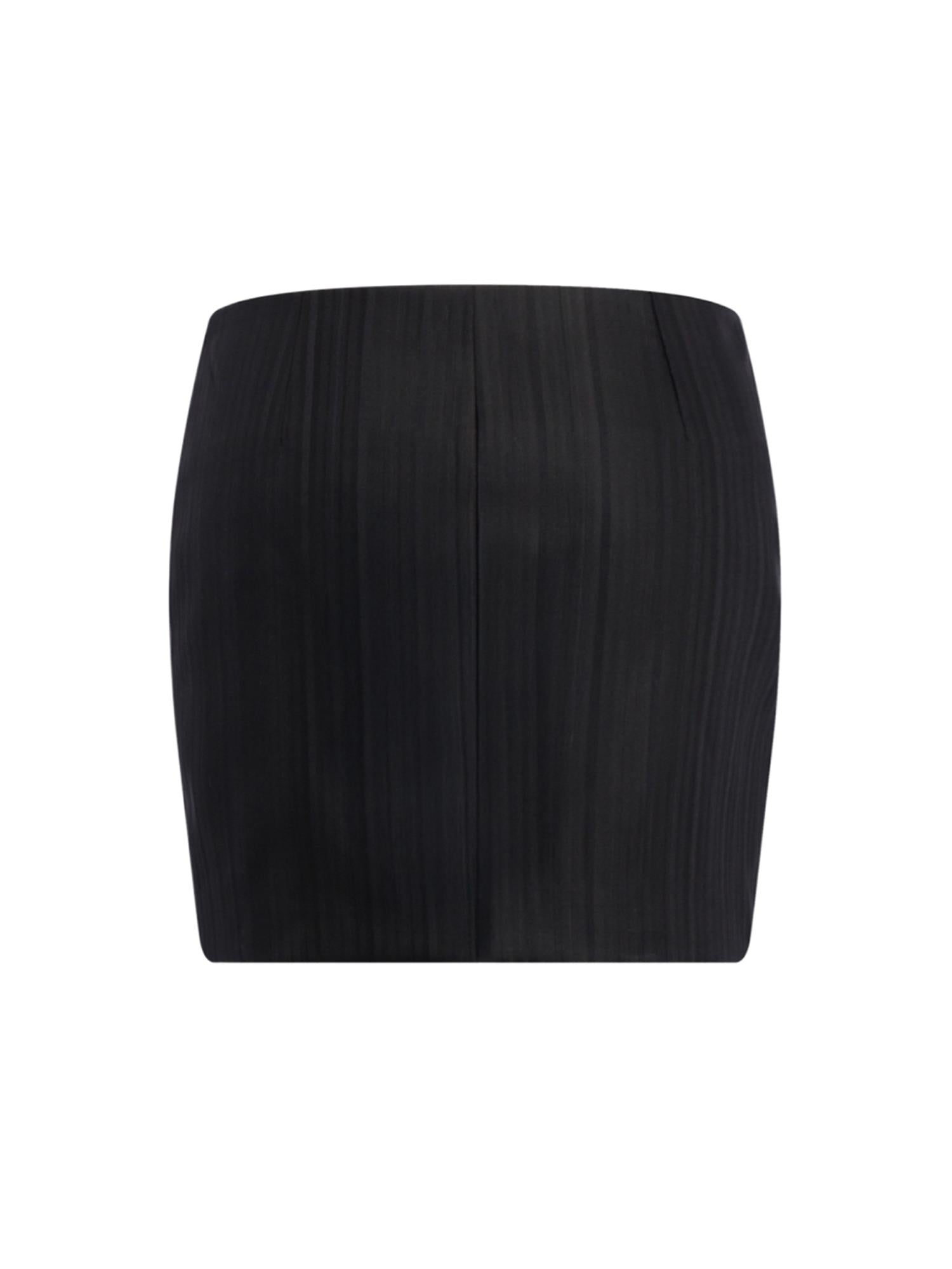 Minigonna in gessato lana e viscosa G647 EFE166D999 DONDUP 