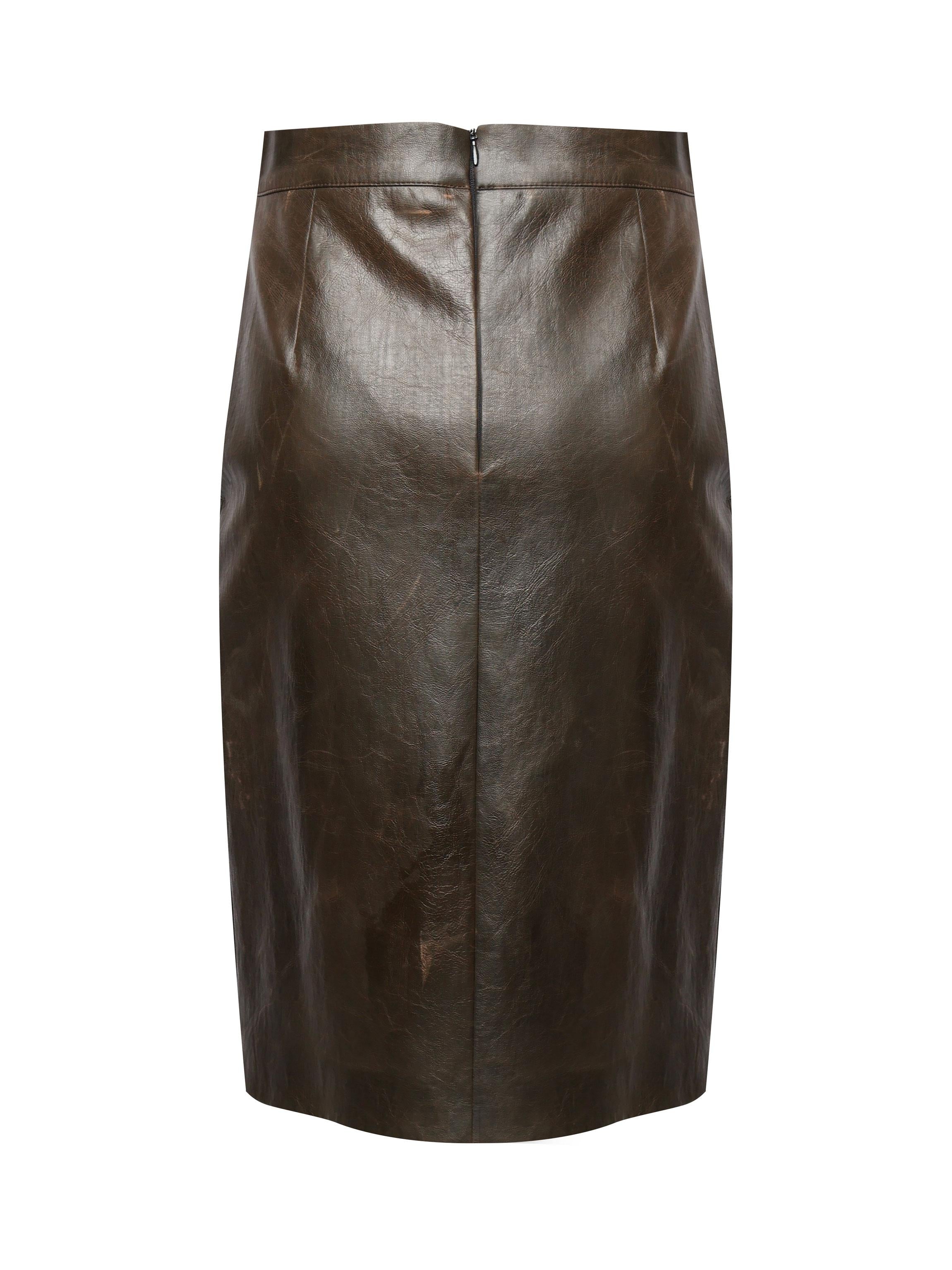 Claudia leather skirt 25FWNGN-0009 VINTAGE NINEMINUTES 