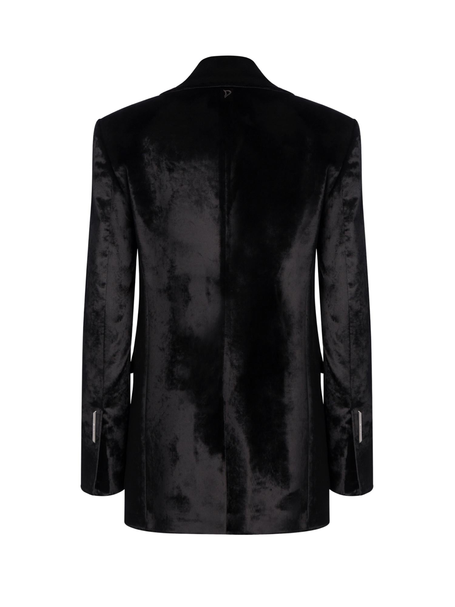 Blazer monopetto in velluto DJ863 VS0040D999 DONDUP 