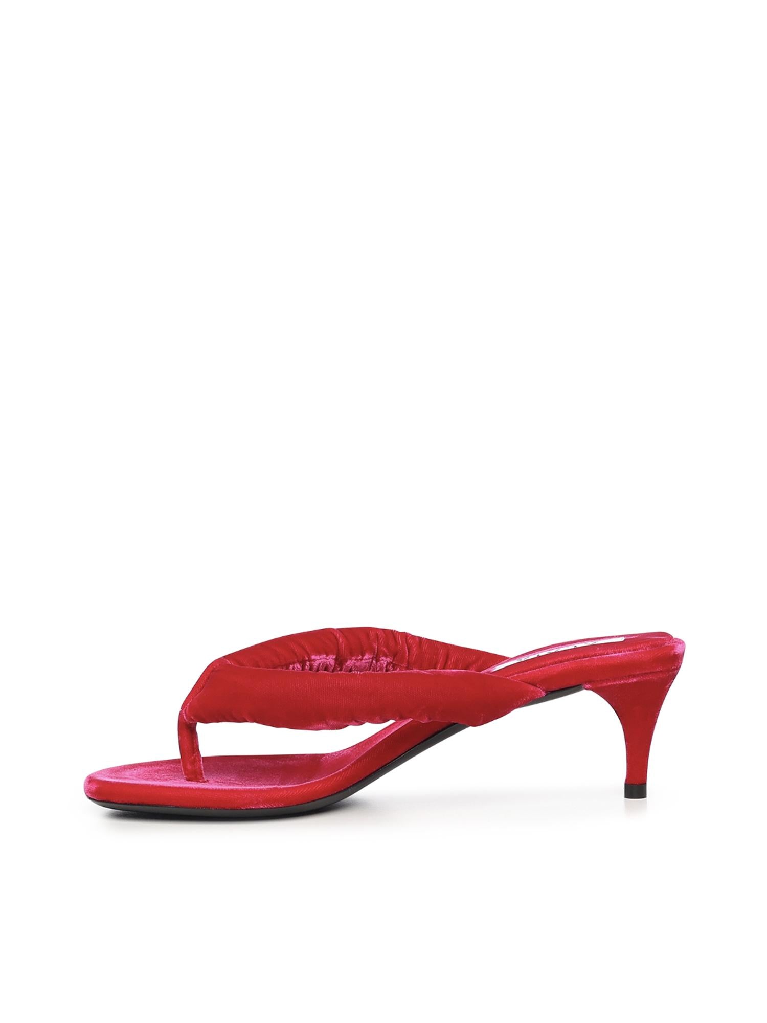 Mule infradito con tacco in velluto AA3S2003A014 426 ALAIA 