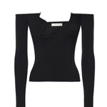 Top Odessa in maglia a coste 25041262 BLACK CHRISTOPHER ESBER 