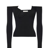 Top Odessa in maglia a coste 25041262 BLACK CHRISTOPHER ESBER 