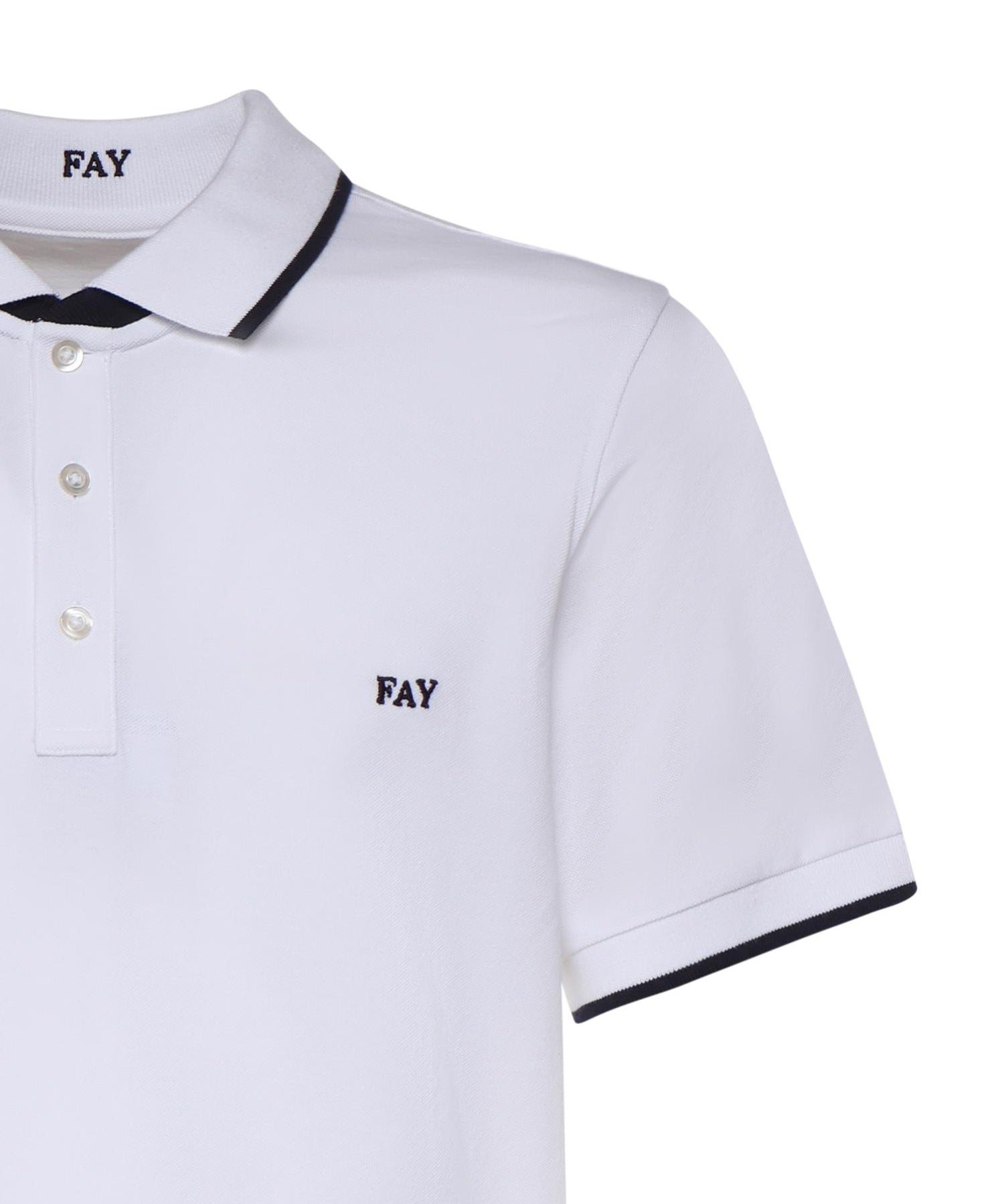 Polo in piquet stretch NPMB252140STDW B001 FAY 