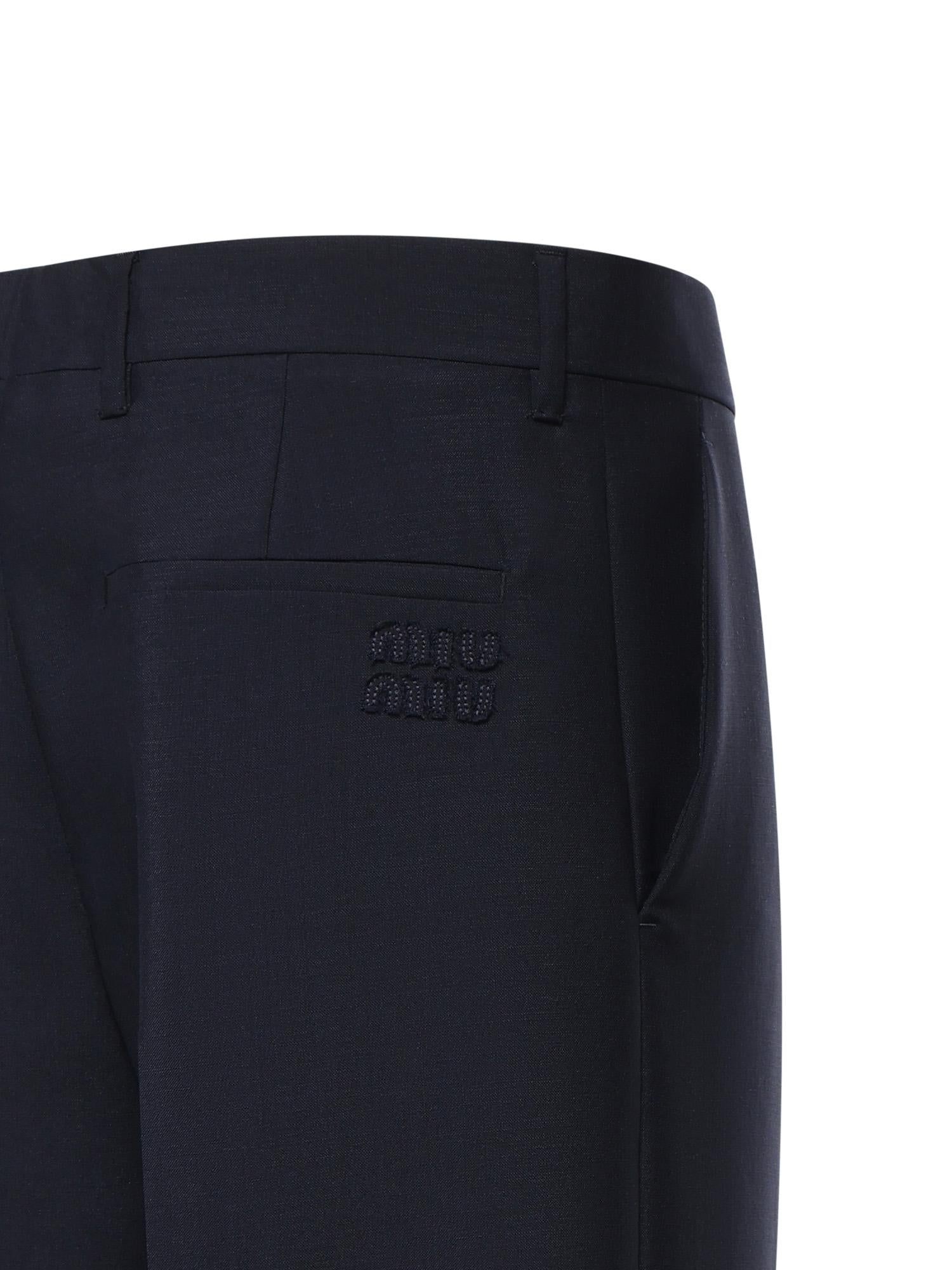 Pantaloni in kid mohair MP1990 12I1F0124 MIU MIU 