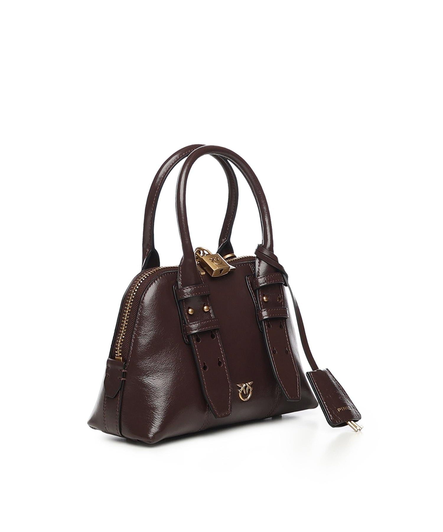 Borsa a mano piccola Escape Bag in pelle 105333 A2VWLA7Q PINKO 