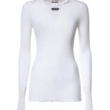 Maglia girocollo in seta MML06T 191XF0009 MIU MIU 