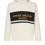 Felpa con cappuccio riga e logo K1S156100029 S00X5V0093 STONE ISLAND 