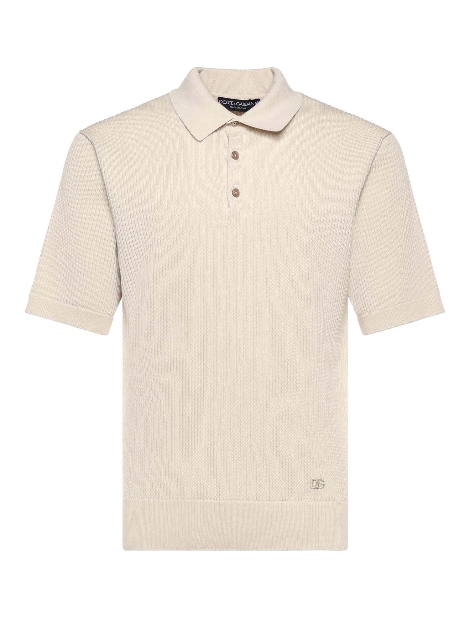 Polo in cotone con microcosta GXZBJZ JBCJCA4567 DOLCE & GABBANA 