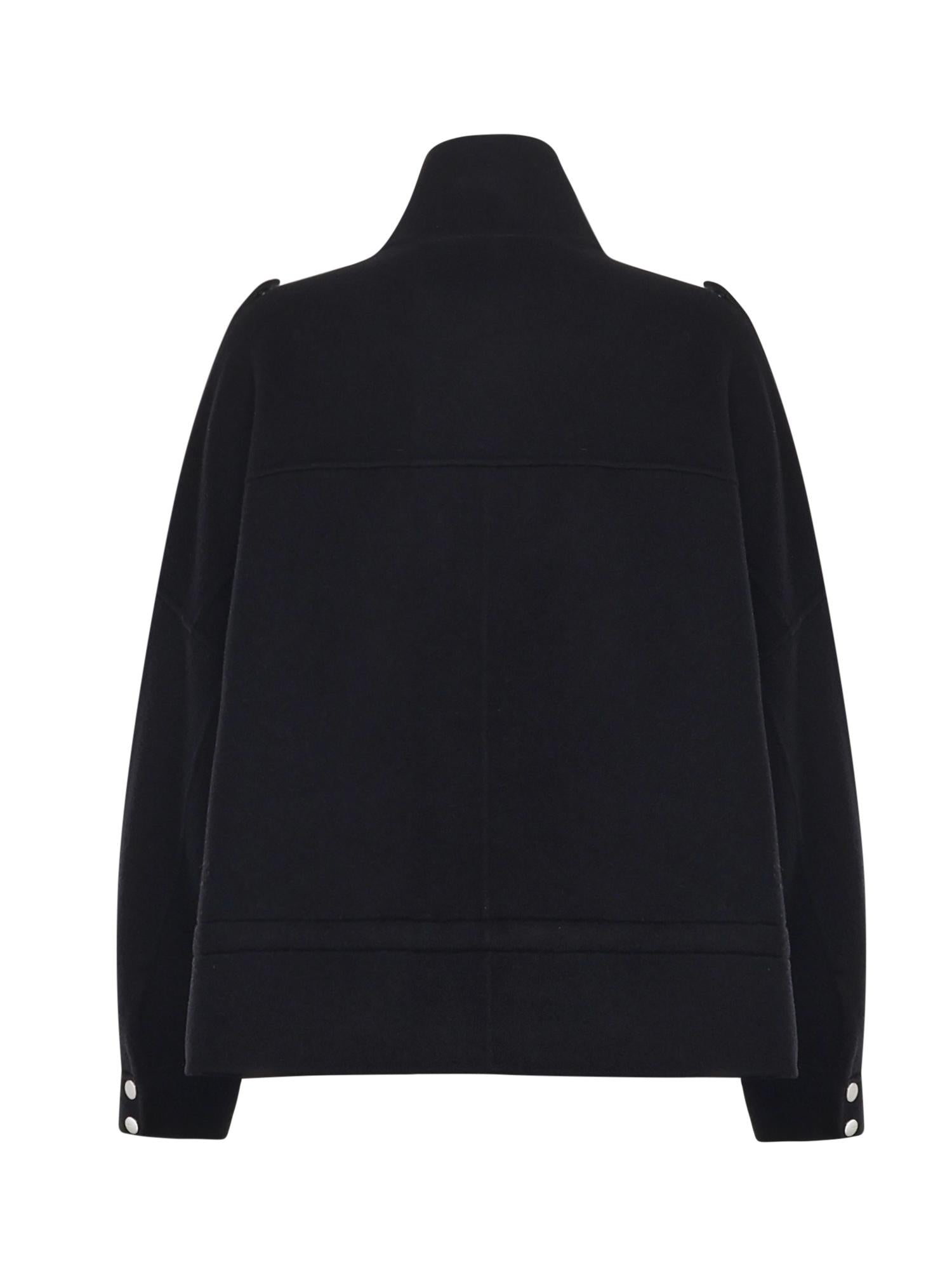 Caban in panno double con collo alto<BR/> 105341 A2XMZ99 PINKO 