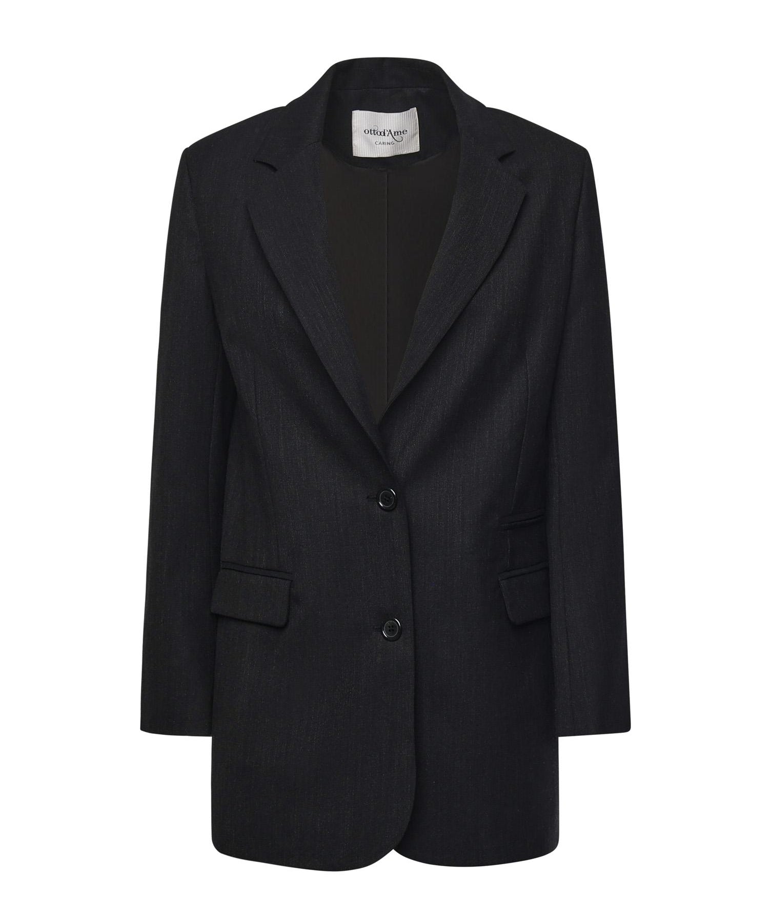 Blazer monopetto in misto lana DG6162 LAVAGNA OTTOD'AME 