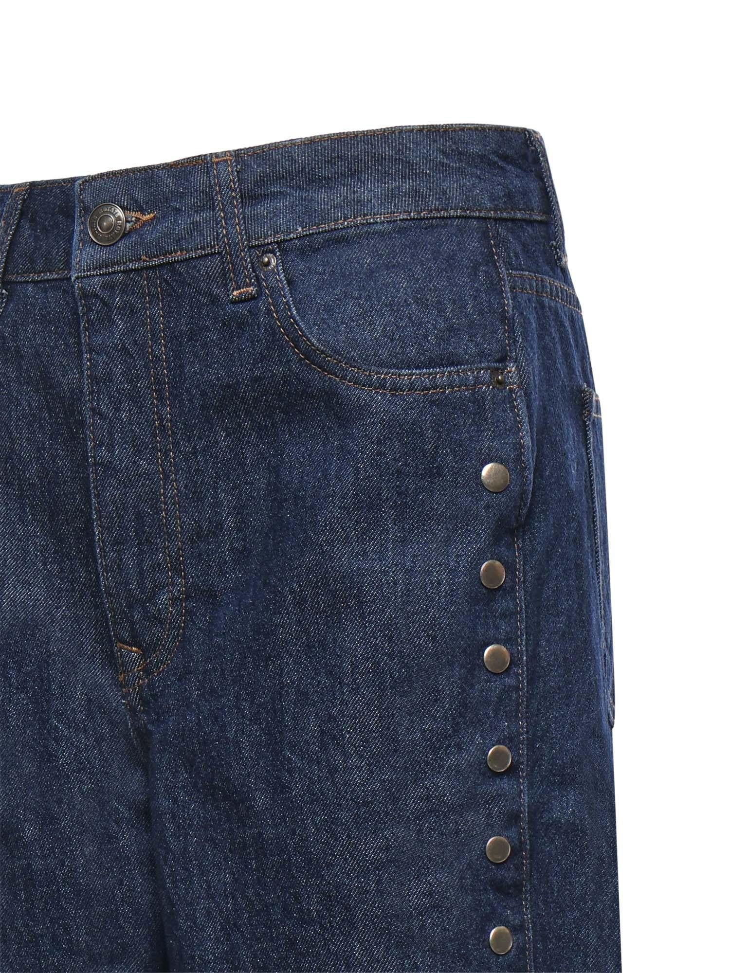 Jeans a gamba larga con bottoni 114816 D03 ROTATE 