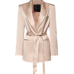 Giacca in satin con cintura 106589 A1Y5Q35 PINKO 