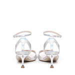 Sandali con tacco e cinturino<BR/> BENNY S2403 IRIDESILVER ALCHIMIA 
