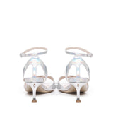 Sandali con tacco e cinturino<BR/> BENNY S2403 IRIDESILVER ALCHIMIA 