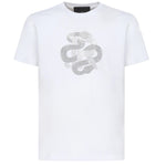 T-shirt con logo strass RMP25481TS WHITE JOHN RICHMOND 
