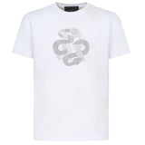 T-shirt con logo strass RMP25481TS WHITE JOHN RICHMOND 