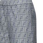 Pantaloni in chambray FF jacquard<BR/> FLP869 ASMFF1SAT FENDI 