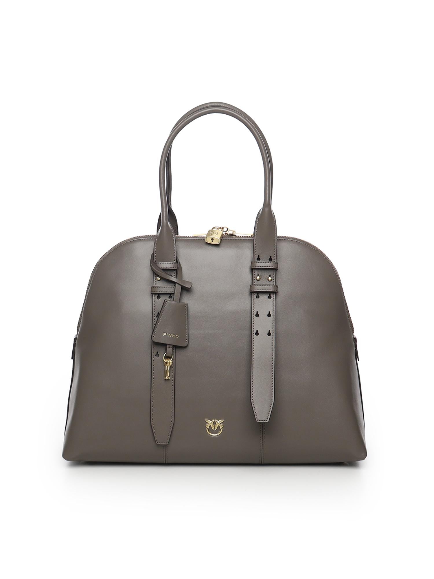 Borsa bowling a mano Escape Bag maxi in pelle<BR/> 105172 A0QOK33V PINKO 