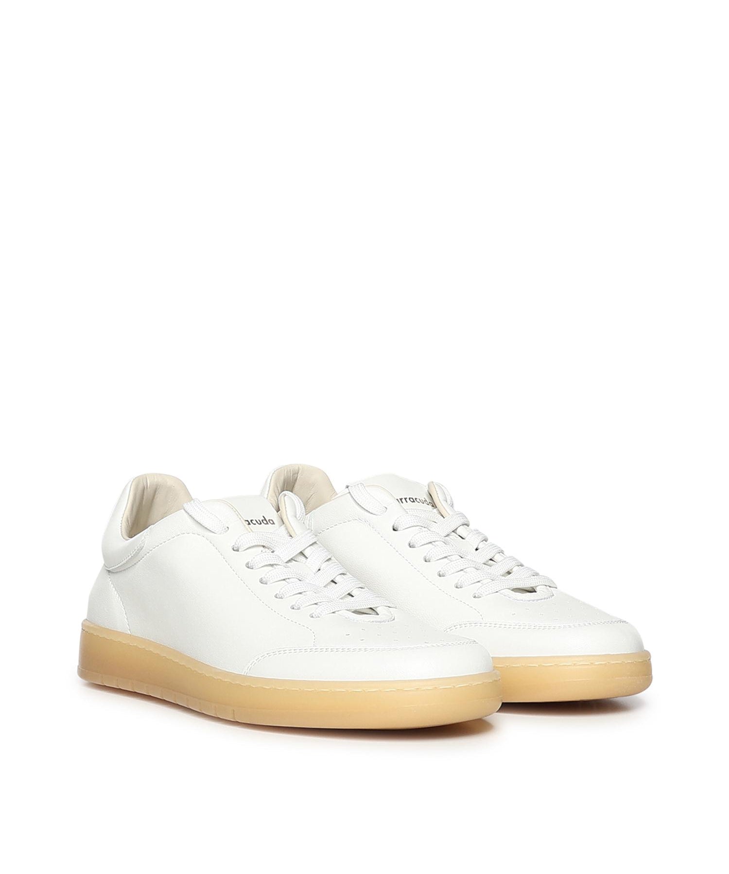Sneaker Guga in pelle BU3355 BIANCO BARRACUDA 