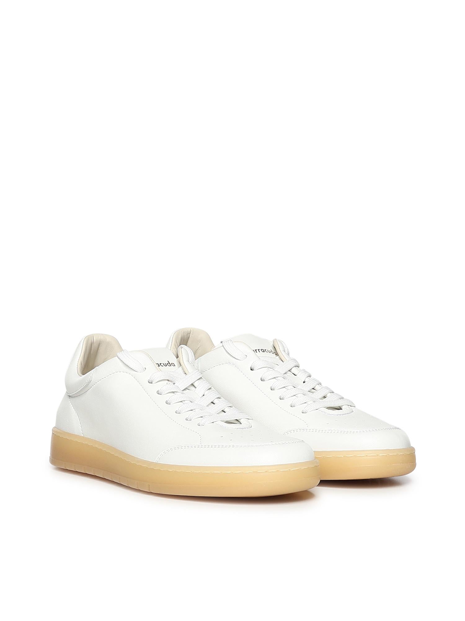 Sneaker Guga in pelle BU3355 BIANCO BARRACUDA 