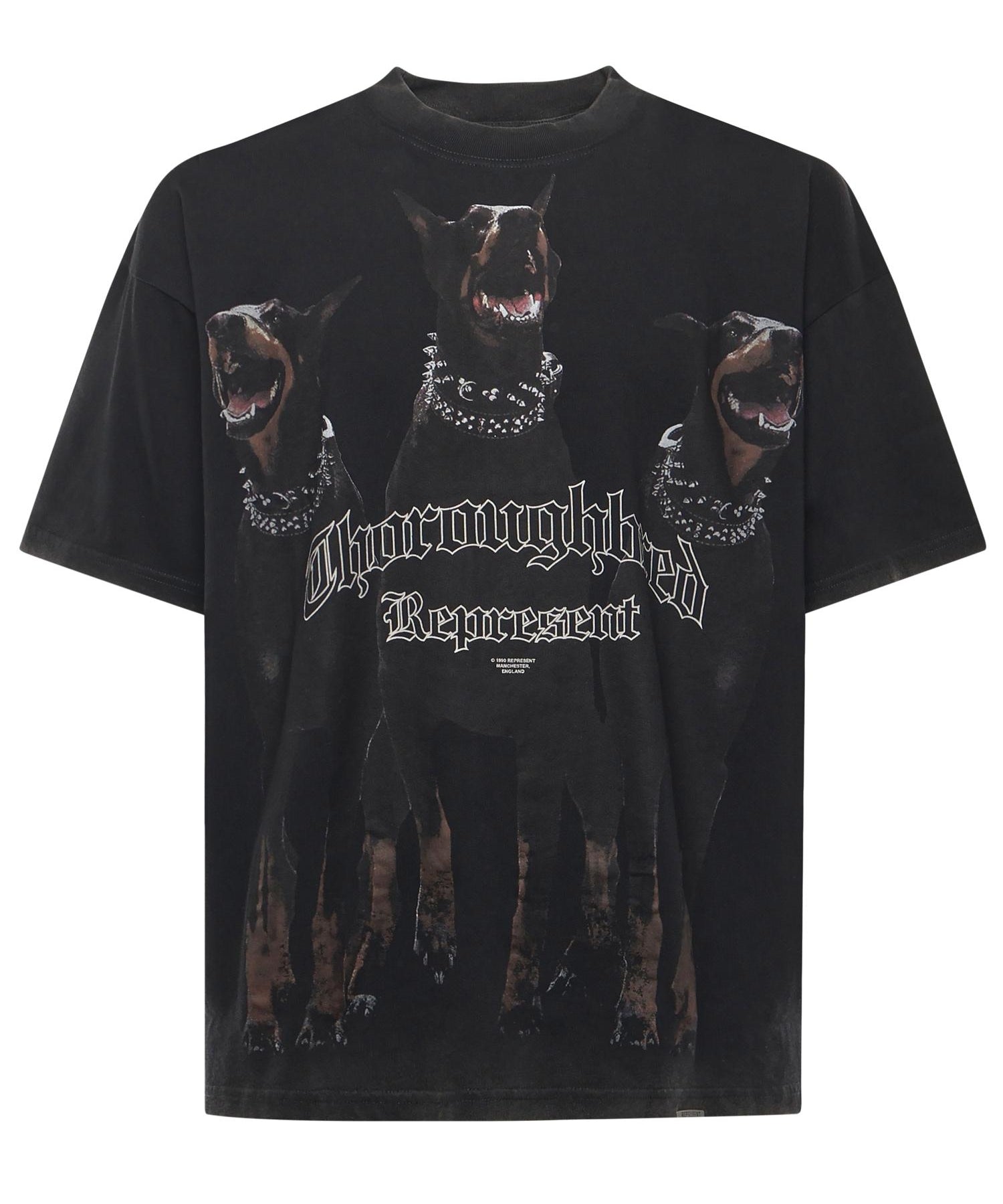 T-shirt Thoroughbred in cotone MLM41135 003 REPRESENT 