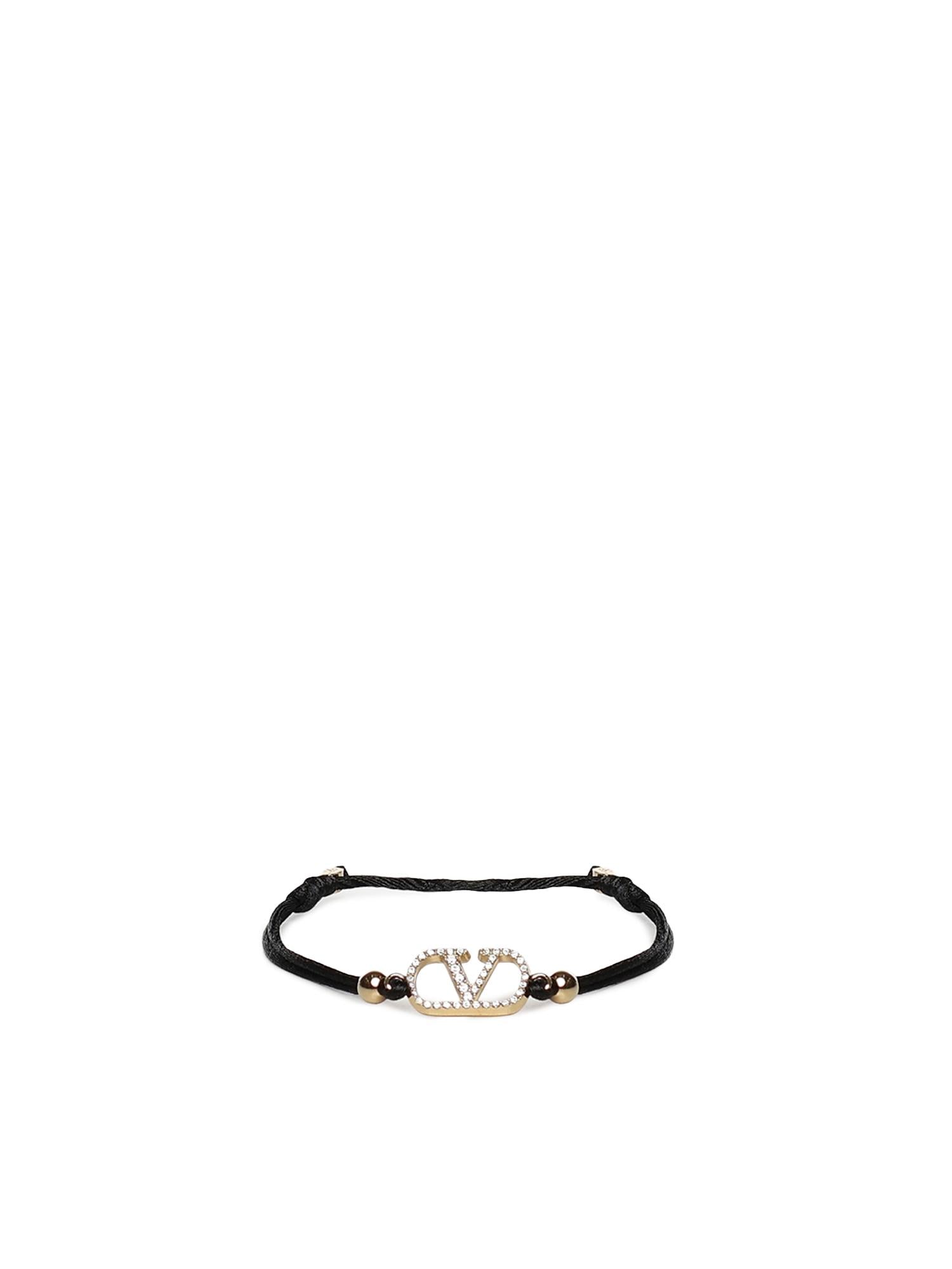 Bracciale Vlogo Signature in cotone e cristalli Swarovski® 7W2J0X85 RLVEDM VALENTINO GARAVANI 