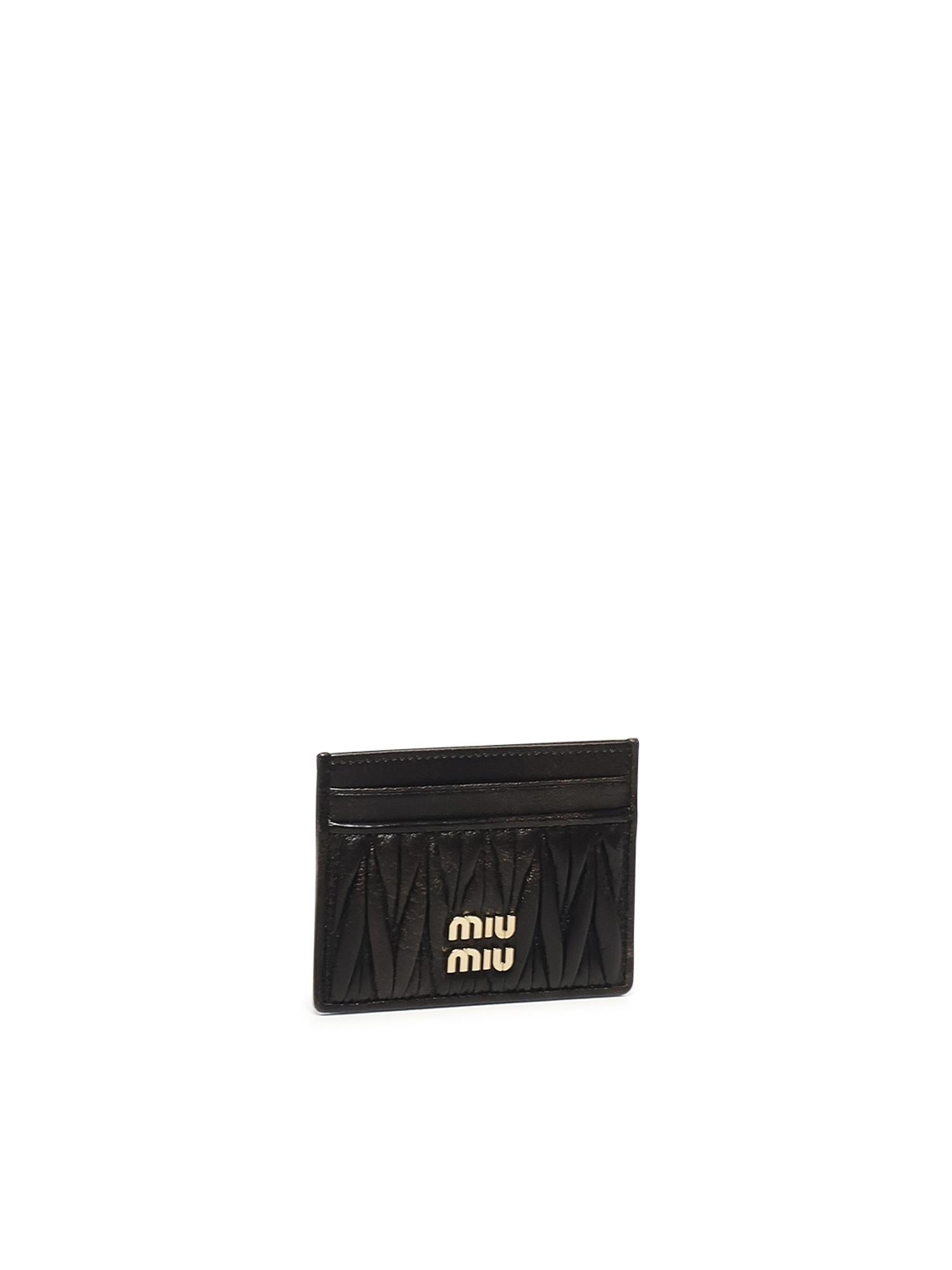 Portacarte in nappa matelassé 5MC076 AF6QF0201 MIU MIU 