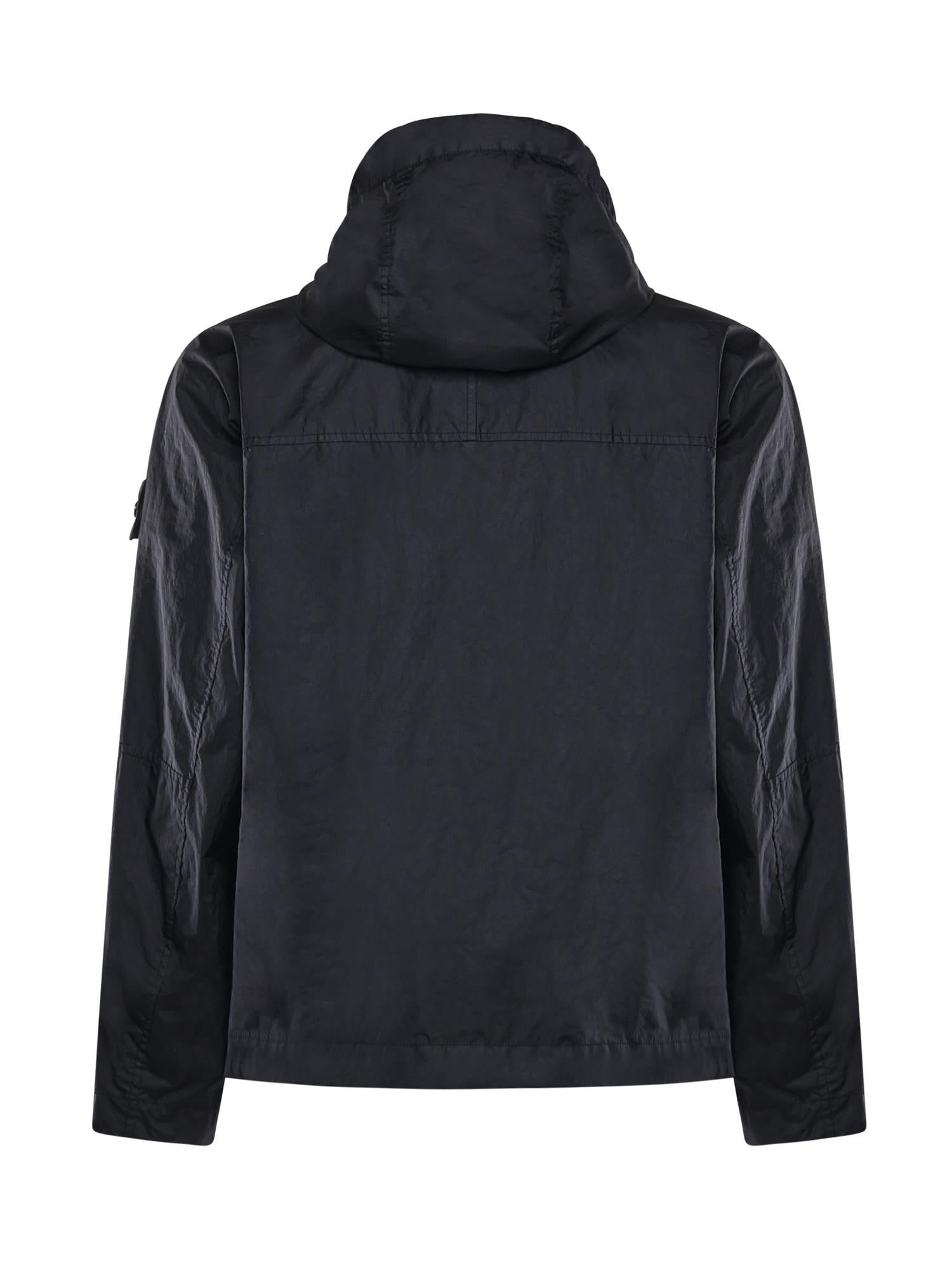 Giacca con cappuccio in nylon con logo L1S154100004 S0A21V0020 STONE ISLAND 