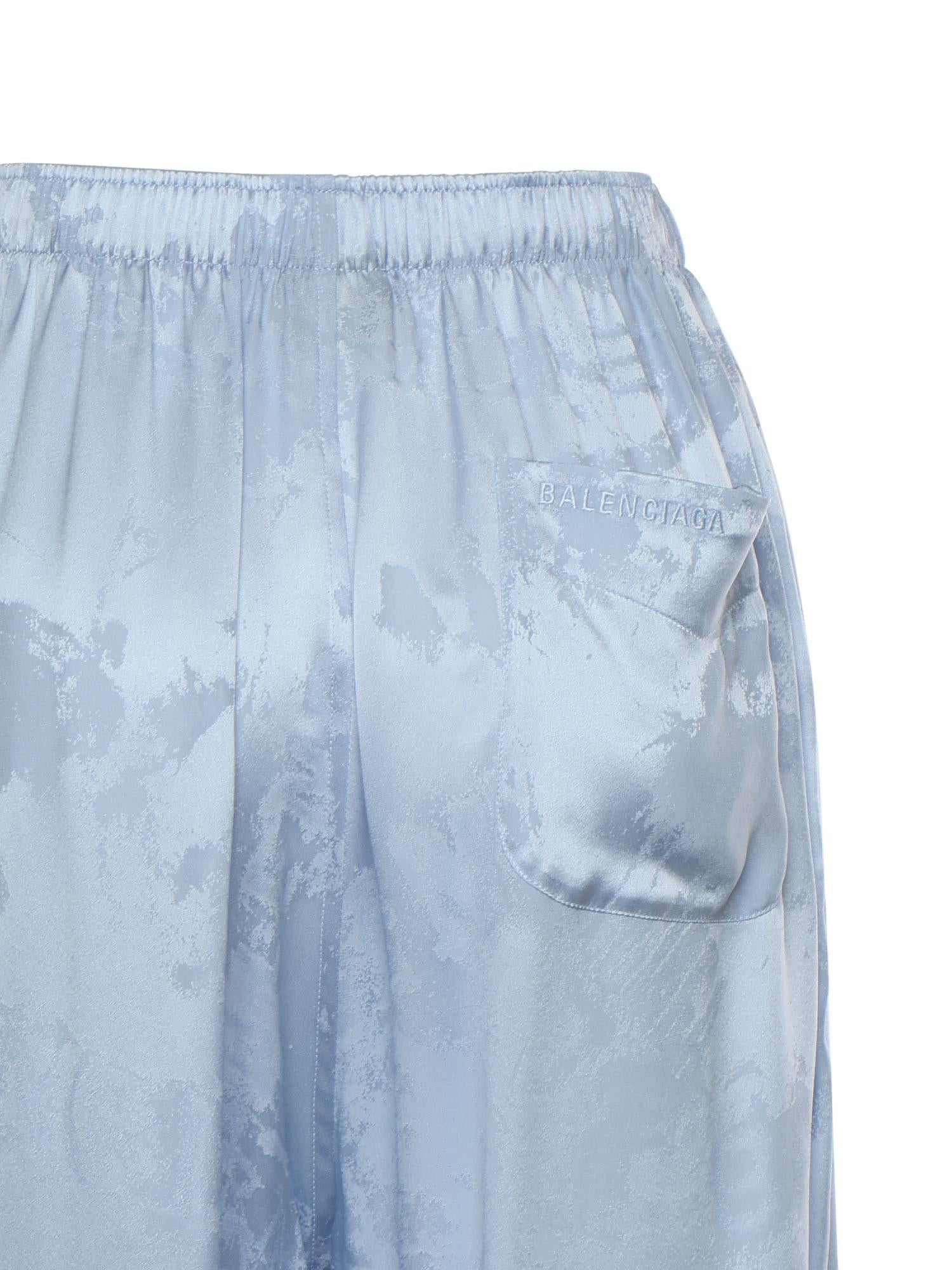 Pantaloni stile pigiama Washed Crayon Allover in seta 850696 TTN105840 BALENCIAGA 