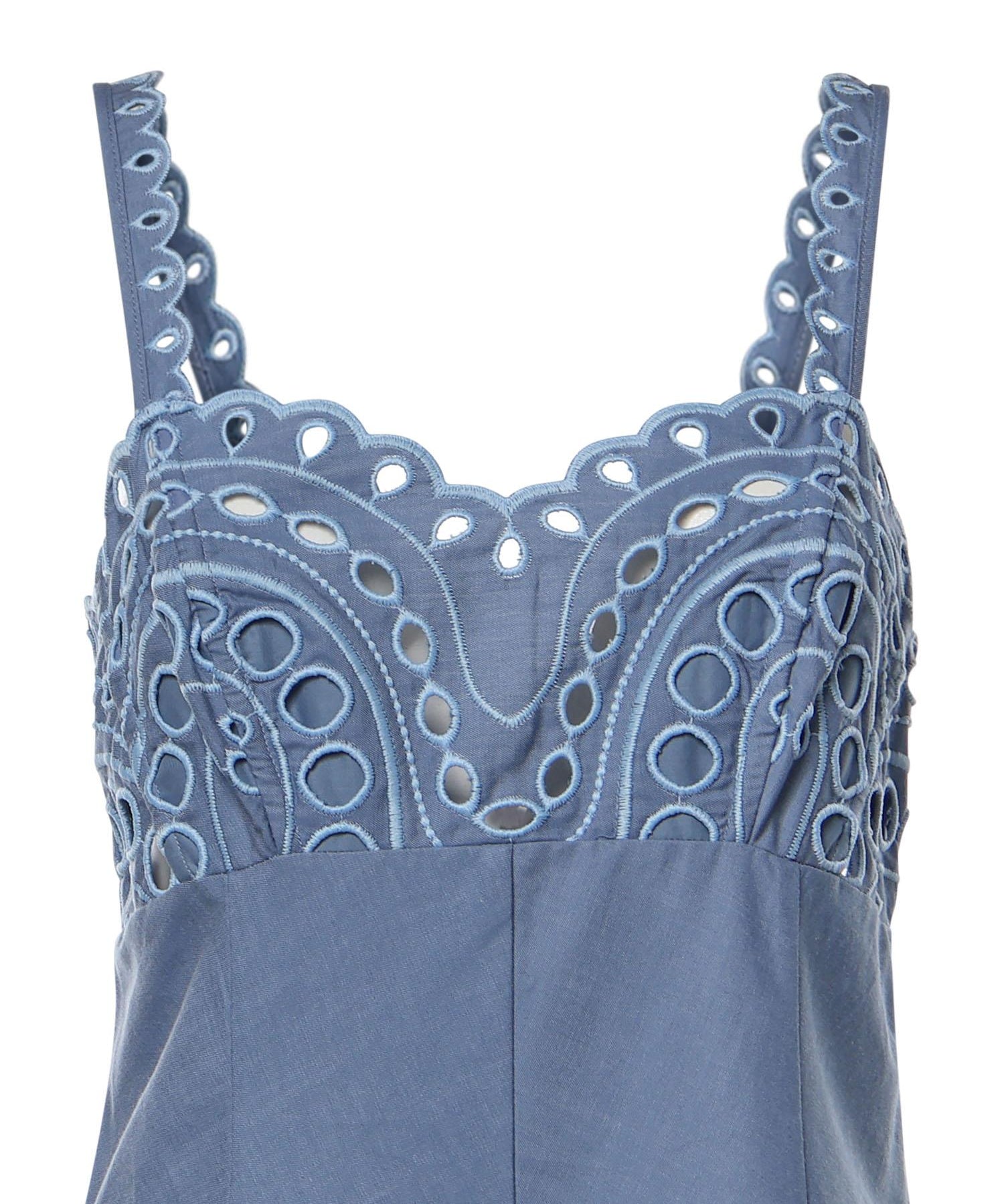 Abito midi Caspian in cotone 263612 BLUE CHARO RUIZ 
