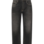 Jeans crop con applicazione posteriore logo GMP01186 P00099490100 GOLDEN GOOSE 