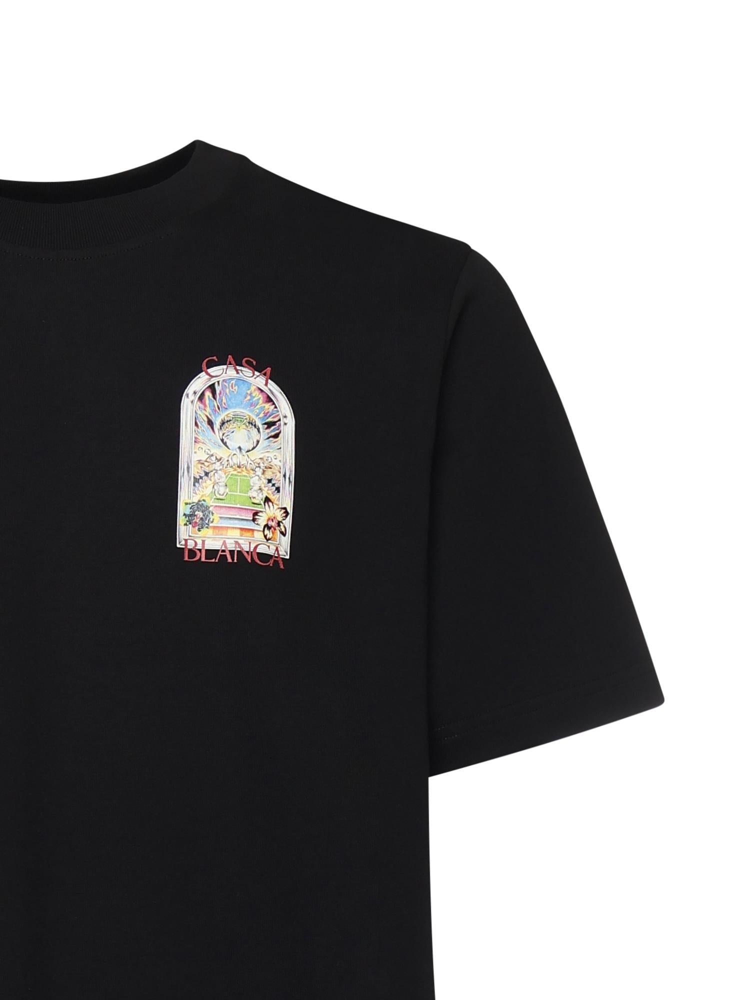 T-shirt in cotone con logo<BR/> MSS26JTS001 09 CASABLANCA 