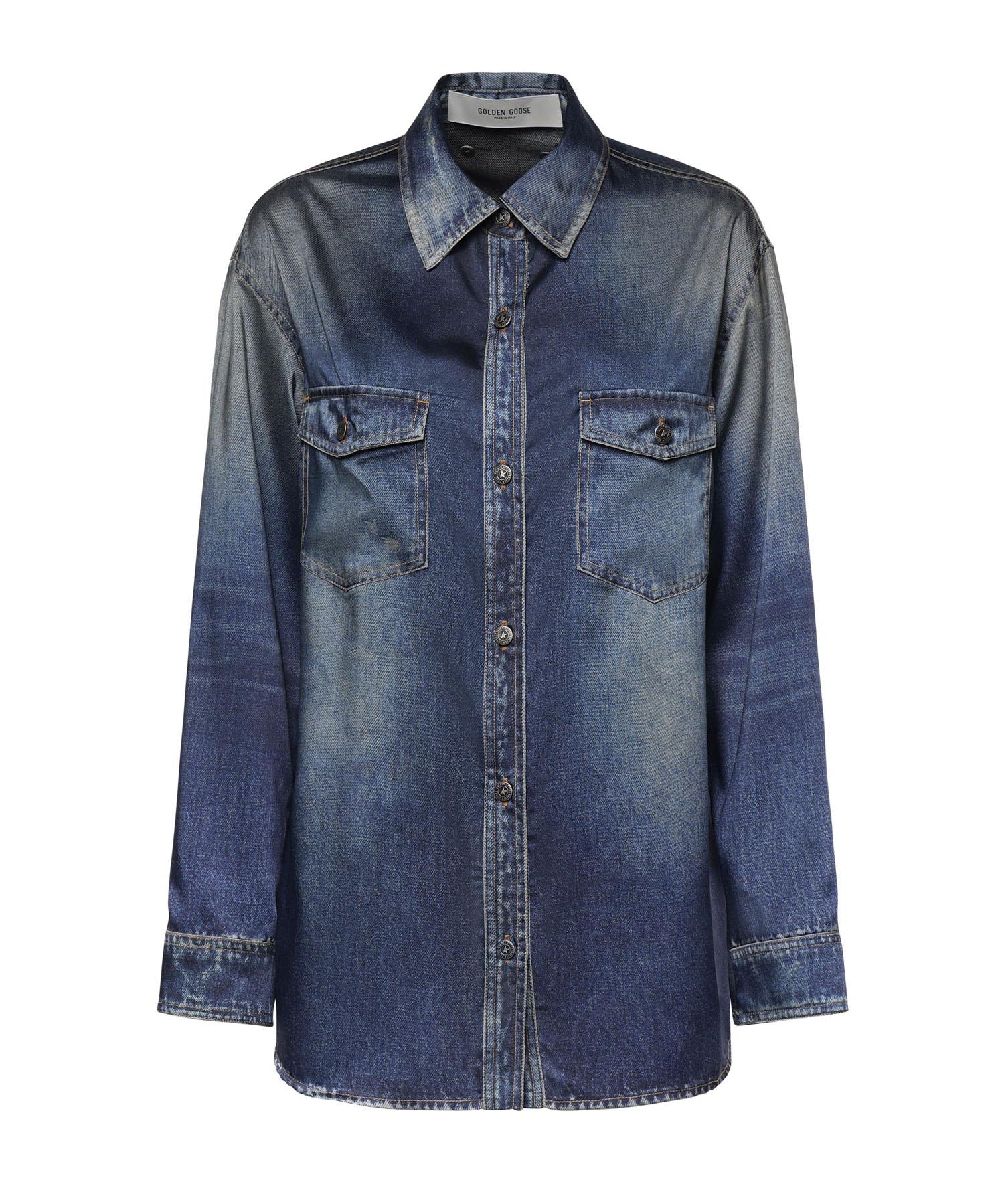 Camicia effetto denim lived-in GWP02525 P00240650100 GOLDEN GOOSE 