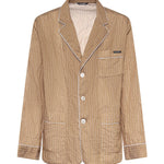 Vestaglia Vanity a camicia in tessuto rigato froissé G2WK2T FBMFTS8054 DOLCE & GABBANA 