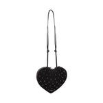 Borsa Le Cœur in pelle di capra scamosciata con strass AA1P003CA286 999 ALAIA 