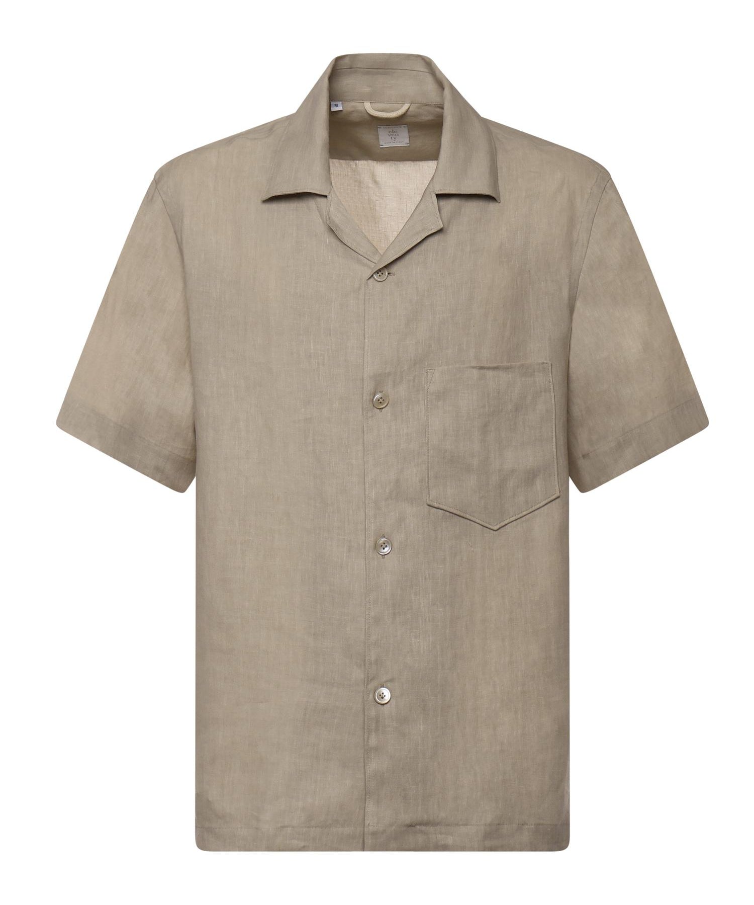 Camicia da bowling in lino M75CAMK09TES0I139 02NN ELEVENTY 