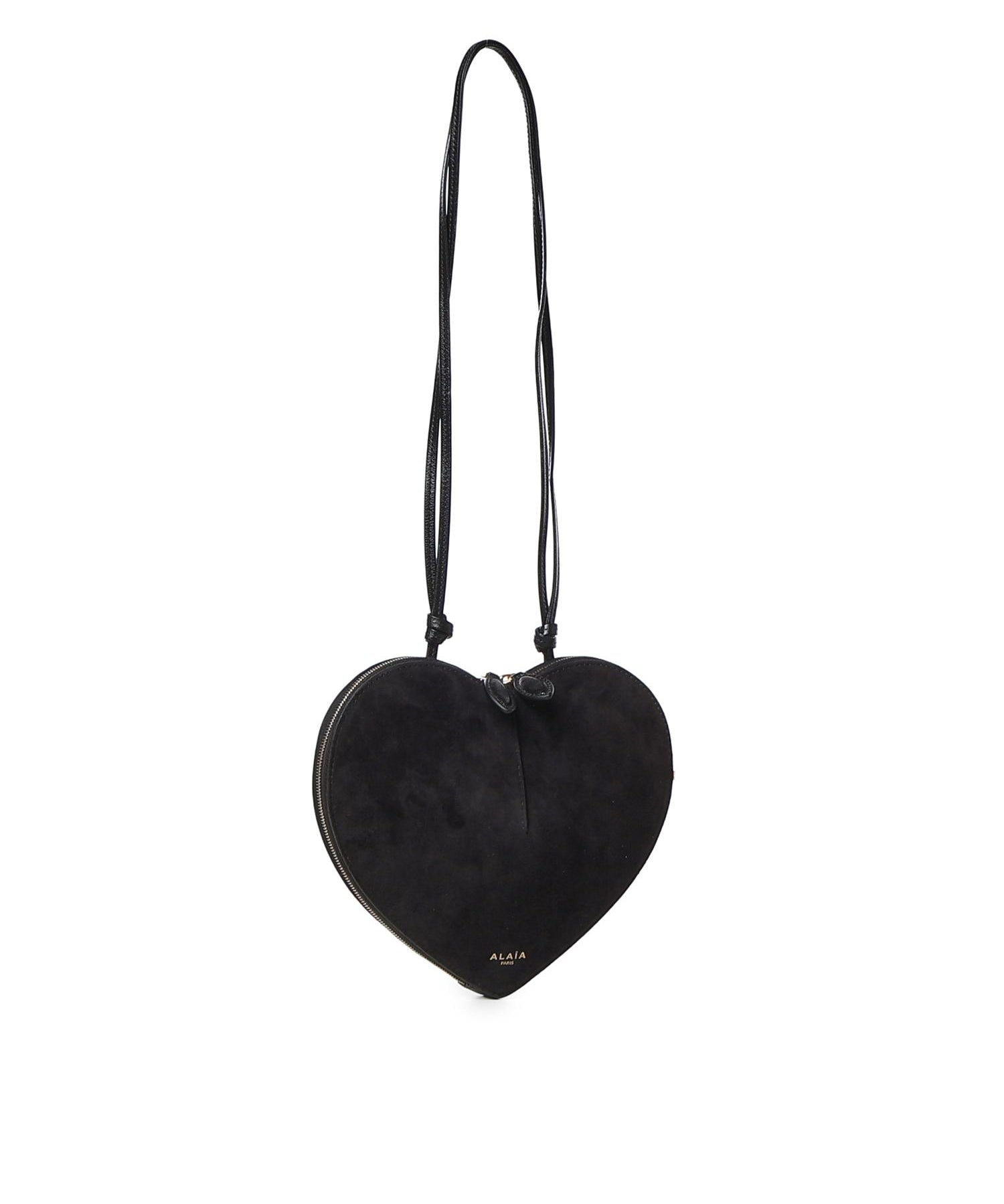 Borsa a tracolla Le Cœur in pelle e suede AA1P003CA577 999 ALAIA 
