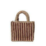 Borsa Mini Vanity rafia con stampa a righe VAMI004 00406L MC2 SAINT BARTH 