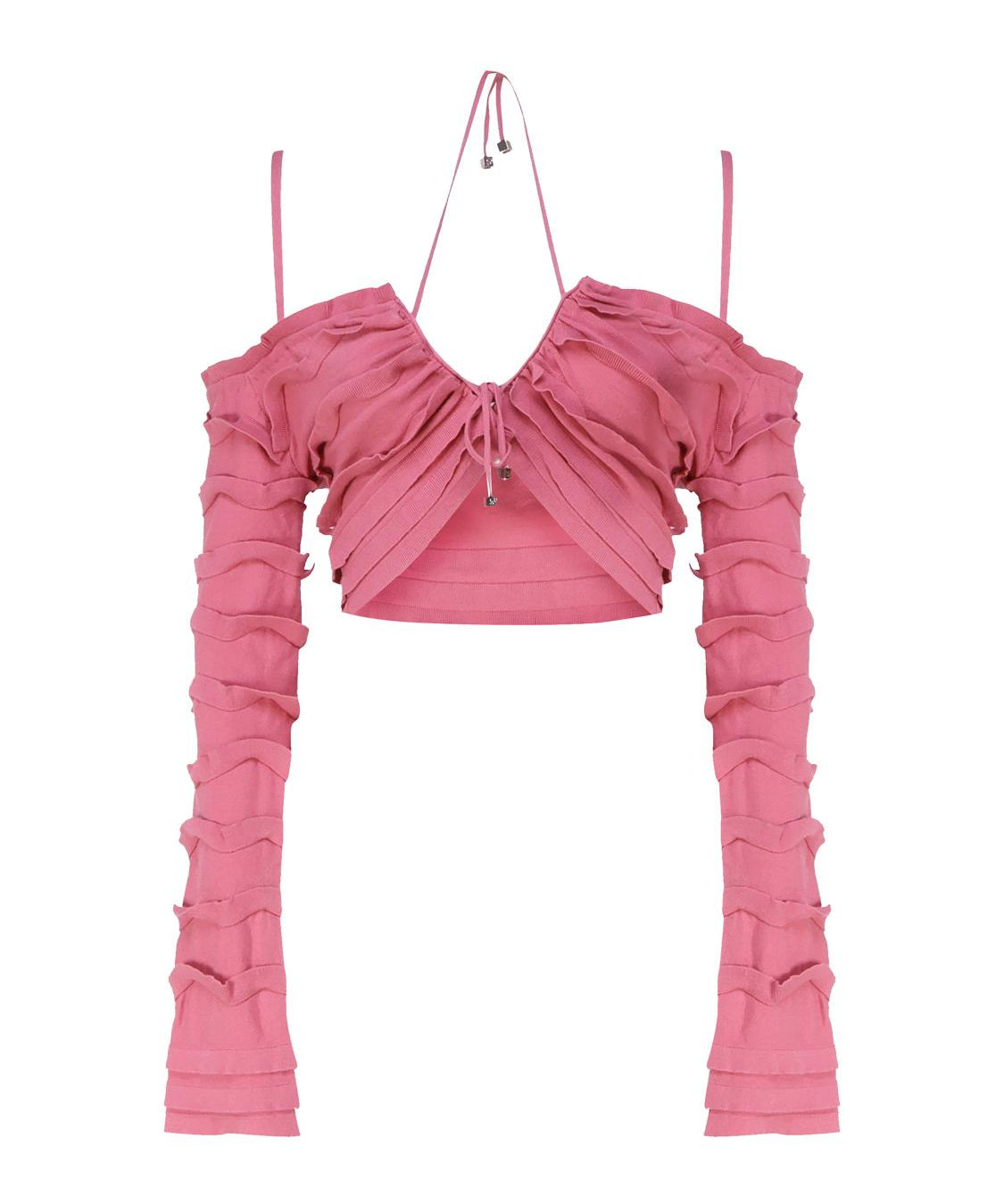 Top in maglia con ruches 2M446A -N0722 BLUMARINE 