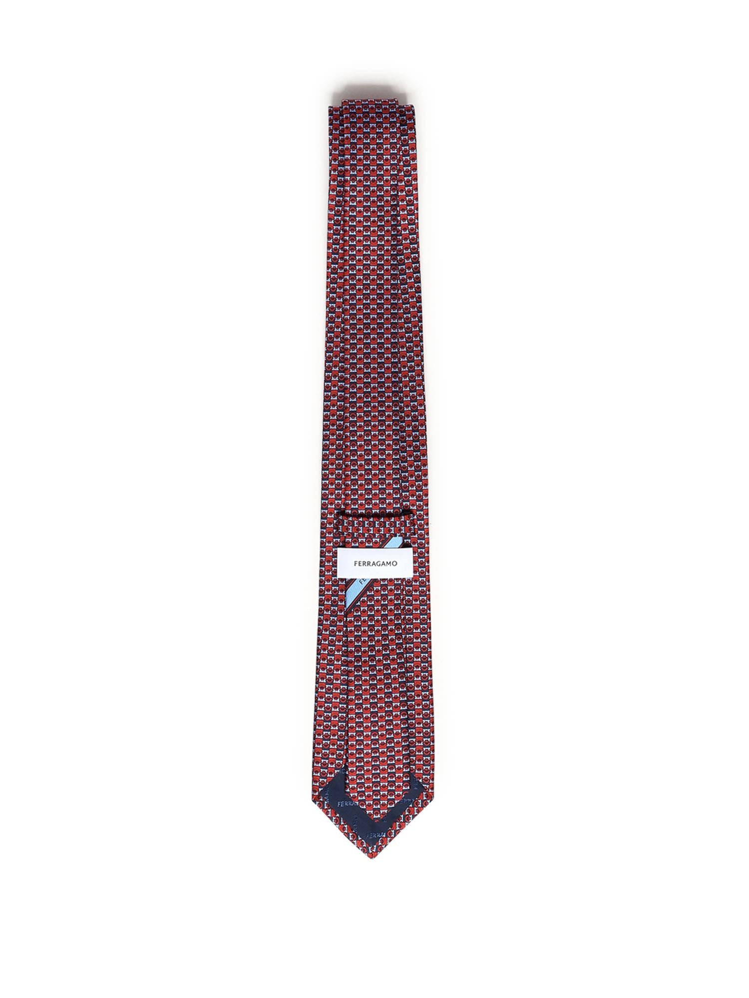 Cravatta in seta con stampa 351313 788903001 FERRAGAMO 