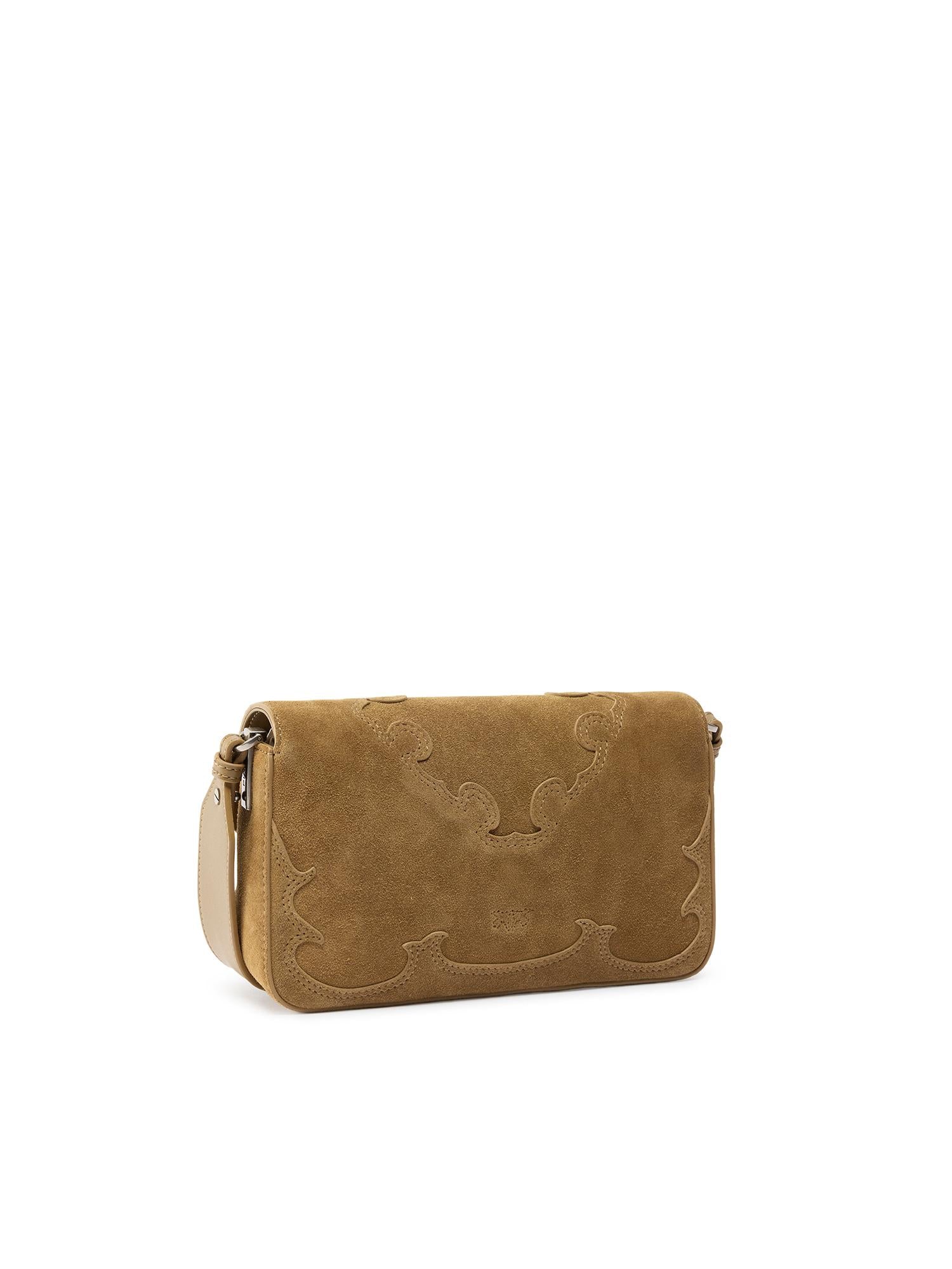 Borsa Love One Mini Slouchy in suede 106244 A0F6L22O PINKO 