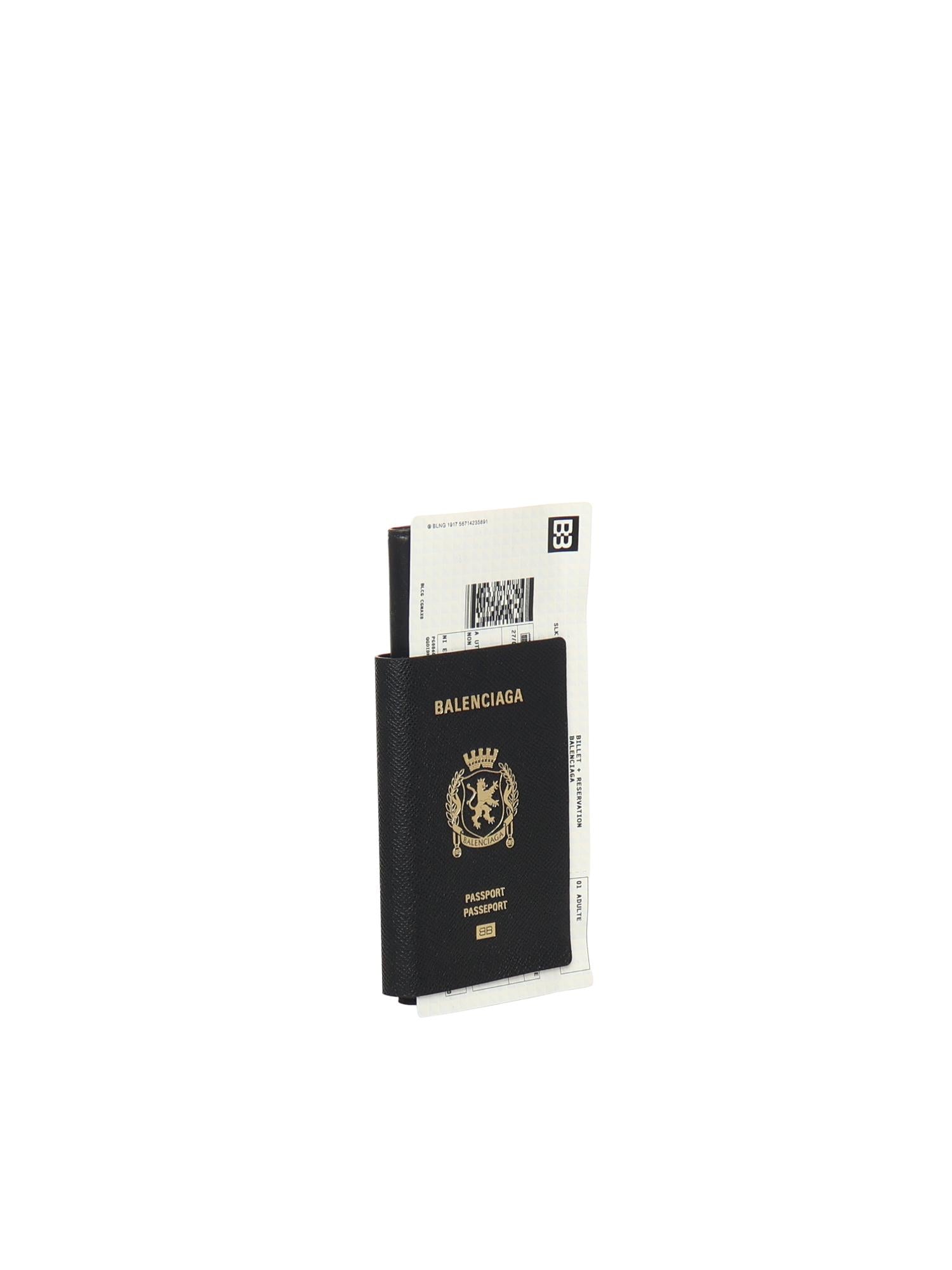 Portafoglio Passport con logo 787774 2AA3R1000 BALENCIAGA 