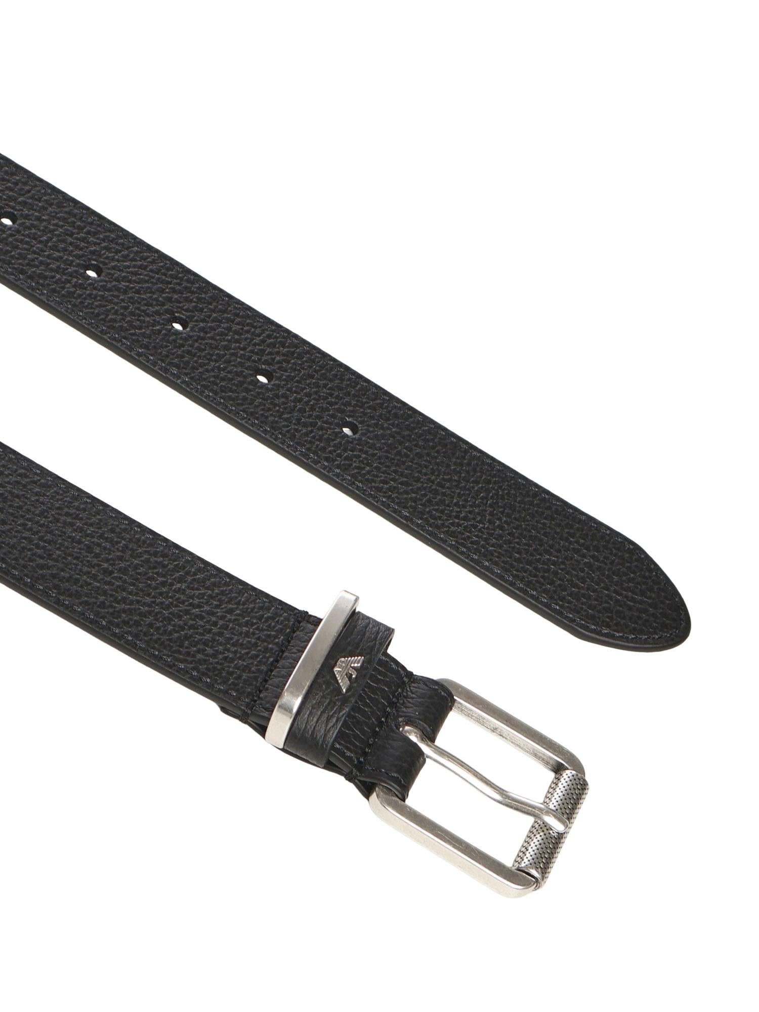 Cintura in pelle con logo EM001644 AF14710UC001 EMPORIO ARMANI 