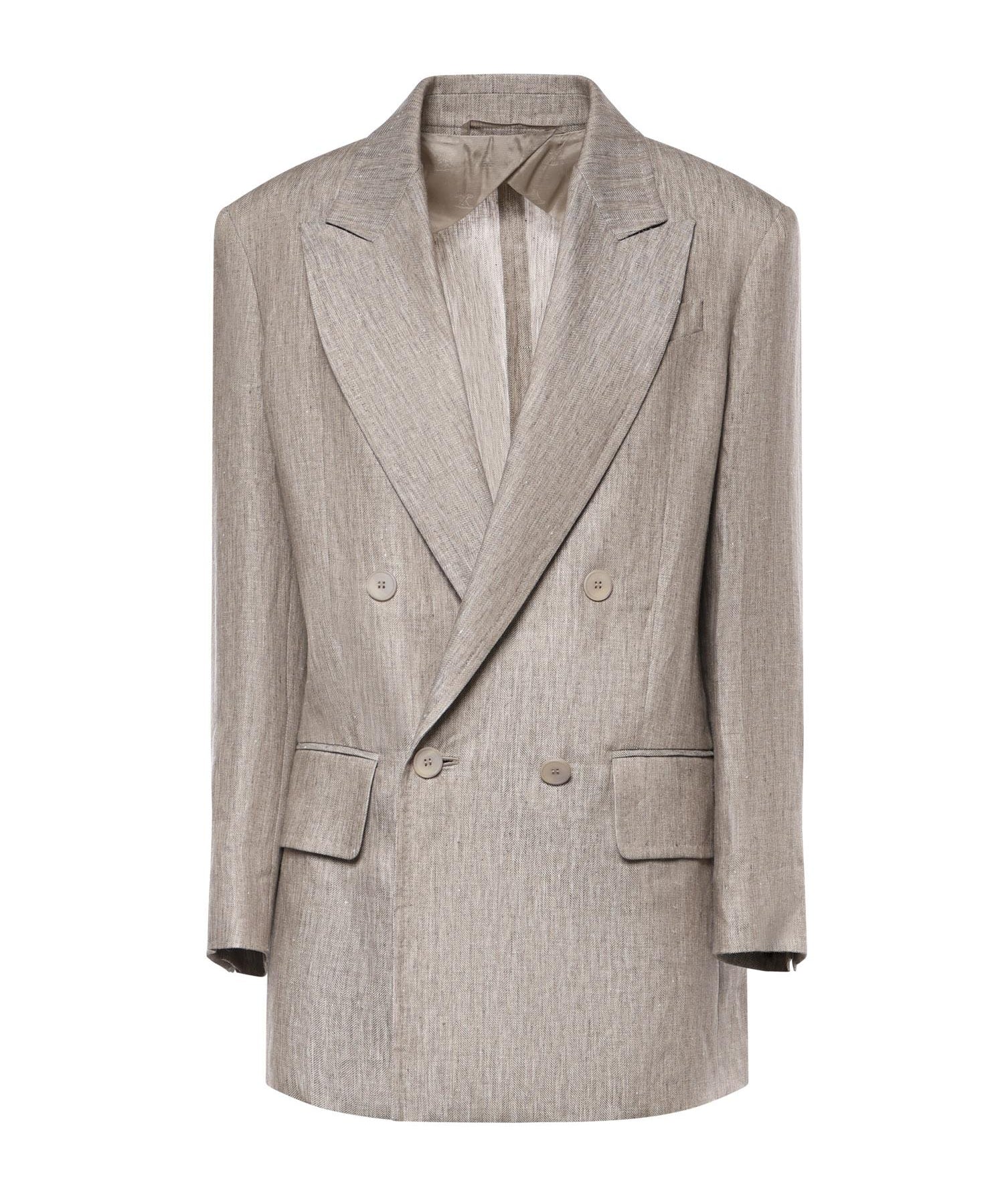 Blazer Olimpia in lino Cheveron 2611041032600 002 MAX MARA 